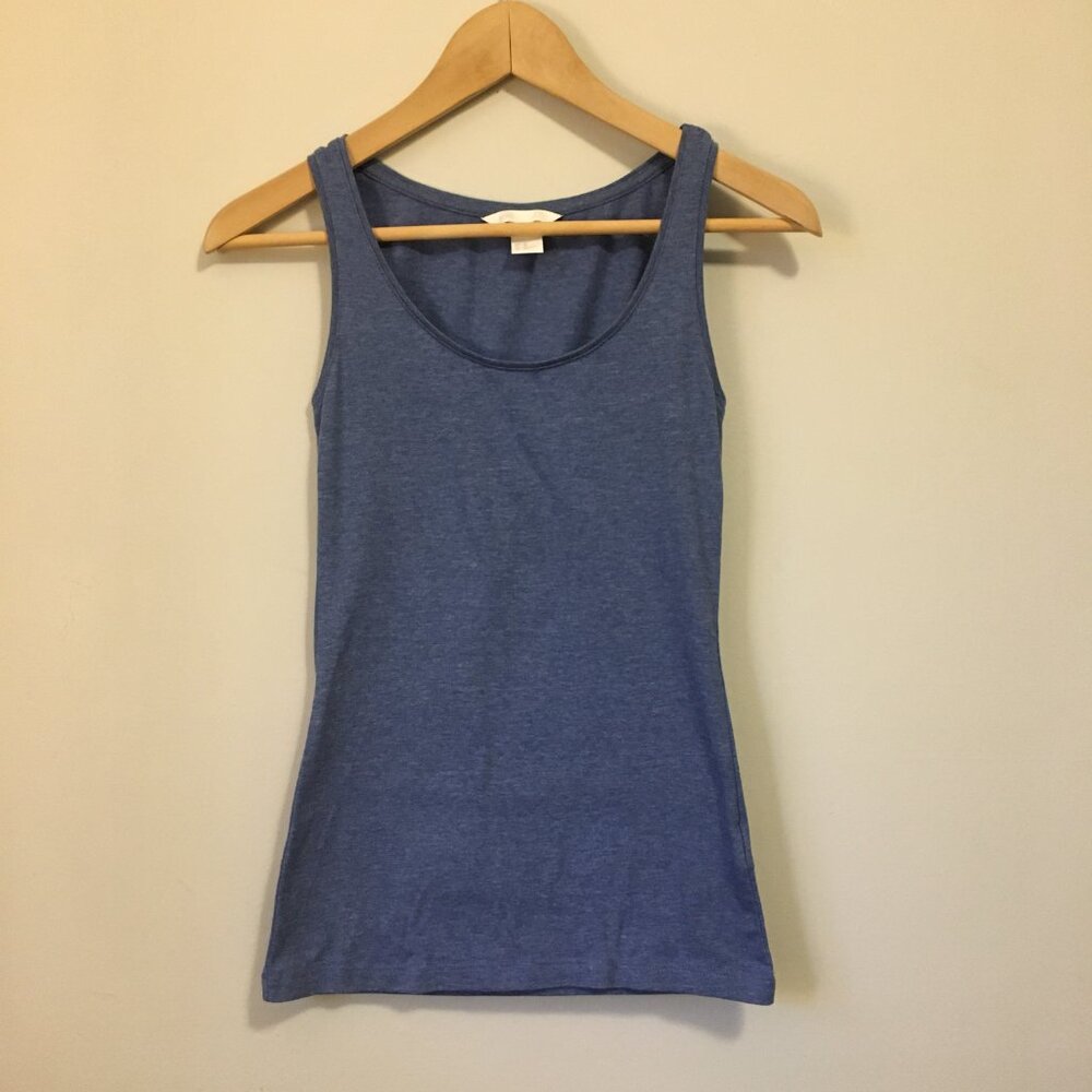 H&M Heathered Steel Blue Tank Top XS Soft Basic